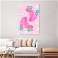 Picture of Pink Roller Skates _GroupedProduct_Rectangle_Portrait_Unframed_Print_Only_