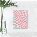 Picture of Pink Checkered Symphony _GroupedProduct_Rectangle_Portrait_Unframed_Print_Only_