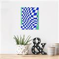 Picture of Blue Checkered Symphony _GroupedProduct_Rectangle_Portrait_Unframed_Print_Only_