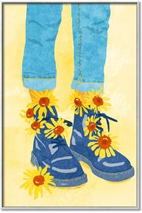 Picture of Sunflower Walk in Blue Shoes