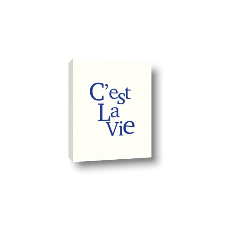 Picture of Cest La Vie in Blue _GroupedProduct_Rectangle_Portrait_Canvas_