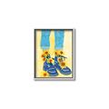 Picture of Sunflower Walk in Blue Shoes _GroupedProduct_Rectangle_Portrait_Canvas_Framed_