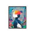 Picture of Luminous Blue Girl _GroupedProduct_Rectangle_Portrait_Canvas_Framed_