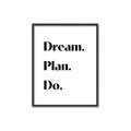 Picture of Dream Plan Do _GroupedProduct_Rectangle_Portrait_Canvas_Framed_