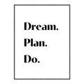 Picture of Dream Plan Do _GroupedProduct_Rectangle_Portrait_Canvas_Framed_