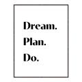 Picture of Dream Plan Do _GroupedProduct_Rectangle_Portrait_Canvas_Framed_