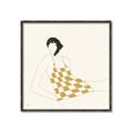 Picture of Lady in Squares _GroupedProduct_Square_Canvas_Framed_