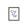 Picture of Cest La Vie in Blue _GroupedProduct_Rectangle_Portrait_Canvas_Framed_