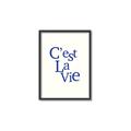 Picture of Cest La Vie in Blue _GroupedProduct_Rectangle_Portrait_Canvas_Framed_