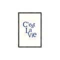 Picture of Cest La Vie in Blue _GroupedProduct_Rectangle_Portrait_Canvas_Framed_