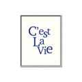Picture of Cest La Vie in Blue _GroupedProduct_Rectangle_Portrait_Canvas_Framed_