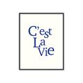 Picture of Cest La Vie in Blue _GroupedProduct_Rectangle_Portrait_Canvas_Framed_
