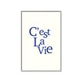 Picture of Cest La Vie in Blue _GroupedProduct_Rectangle_Portrait_Canvas_Framed_
