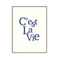 Picture of Cest La Vie in Blue _GroupedProduct_Rectangle_Portrait_Canvas_Framed_