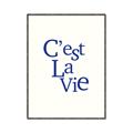 Picture of Cest La Vie in Blue _GroupedProduct_Rectangle_Portrait_Canvas_Framed_