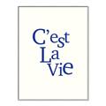 Picture of Cest La Vie in Blue _GroupedProduct_Rectangle_Portrait_Canvas_Framed_