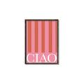 Picture of Ciao Stripes in Pink _GroupedProduct_Rectangle_Portrait_Canvas_Framed_