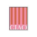 Picture of Ciao Stripes in Pink _GroupedProduct_Rectangle_Portrait_Canvas_Framed_