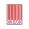 Picture of Ciao Stripes in Pink _GroupedProduct_Rectangle_Portrait_Canvas_Framed_