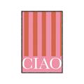 Picture of Ciao Stripes in Pink _GroupedProduct_Rectangle_Portrait_Canvas_Framed_