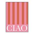 Picture of Ciao Stripes in Pink _GroupedProduct_Rectangle_Portrait_Canvas_Framed_