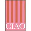 Picture of Ciao Stripes in Pink _GroupedProduct_Rectangle_Portrait_Canvas_Framed_