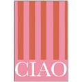 Picture of Ciao Stripes in Pink _GroupedProduct_Rectangle_Portrait_Canvas_Framed_