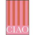 Picture of Ciao Stripes in Pink _GroupedProduct_Rectangle_Portrait_Canvas_Framed_