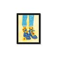 Picture of Sunflower Walk in Blue Shoes _GroupedProduct_Rectangle_Portrait_Framed_Matted_