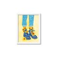 Picture of Sunflower Walk in Blue Shoes _GroupedProduct_Rectangle_Portrait_Framed_Matted_