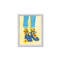 Picture of Sunflower Walk in Blue Shoes _GroupedProduct_Rectangle_Portrait_Framed_Matted_