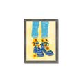 Picture of Sunflower Walk in Blue Shoes _GroupedProduct_Rectangle_Portrait_Framed_Matted_