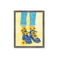 Picture of Sunflower Walk in Blue Shoes _GroupedProduct_Rectangle_Portrait_Framed_Matted_