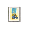 Picture of Sunflower Walk in Blue Shoes _GroupedProduct_Rectangle_Portrait_Framed_Matted_