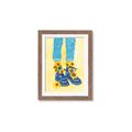 Picture of Sunflower Walk in Blue Shoes _GroupedProduct_Rectangle_Portrait_Framed_Matted_