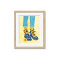 Picture of Sunflower Walk in Blue Shoes _GroupedProduct_Rectangle_Portrait_Framed_Matted_