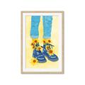 Picture of Sunflower Walk in Blue Shoes _GroupedProduct_Rectangle_Portrait_Framed_Matted_