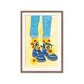 Picture of Sunflower Walk in Blue Shoes _GroupedProduct_Rectangle_Portrait_Framed_Matted_