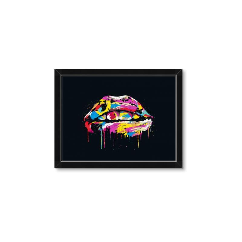 Picture of Graffiti Glow Lips _GroupedProduct_Rectangle_Landscape_Framed_Matted_