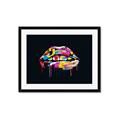 Picture of Graffiti Glow Lips _GroupedProduct_Rectangle_Landscape_Framed_Matted_