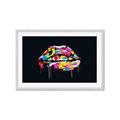 Picture of Graffiti Glow Lips _GroupedProduct_Rectangle_Landscape_Framed_Matted_