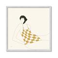 Picture of Lady in Squares _GroupedProduct_Square_Framed_Matted_