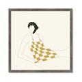 Picture of Lady in Squares _GroupedProduct_Square_Framed_Matted_