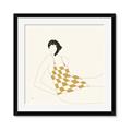 Picture of Lady in Squares _GroupedProduct_Square_Framed_Matted_
