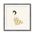 Picture of Lady in Squares _GroupedProduct_Square_Framed_Matted_