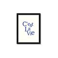 Picture of Cest La Vie in Blue _GroupedProduct_Rectangle_Portrait_Framed_Matted_