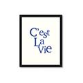 Picture of Cest La Vie in Blue _GroupedProduct_Rectangle_Portrait_Framed_Matted_