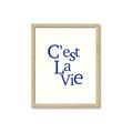 Picture of Cest La Vie in Blue _GroupedProduct_Rectangle_Portrait_Framed_Matted_