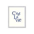 Picture of Cest La Vie in Blue _GroupedProduct_Rectangle_Portrait_Framed_Matted_