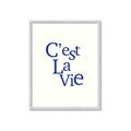 Picture of Cest La Vie in Blue _GroupedProduct_Rectangle_Portrait_Framed_Matted_